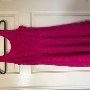 Hot pink lace dress